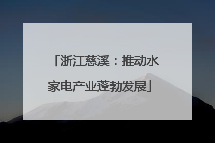 浙江慈溪：推动水家电产业蓬勃发展
