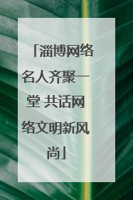 淄博网络名人齐聚一堂 共话网络文明新风尚