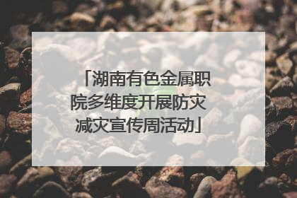 湖南有色金属职院多维度开展防灾减灾宣传周活动