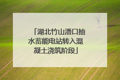 湖北竹山潘口抽水蓄能电站转入混凝土浇筑阶段
