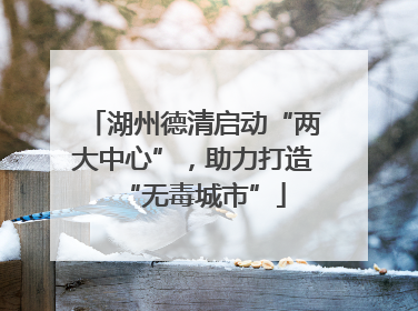 湖州德清启动“两大中心”，助力打造“无毒城市”