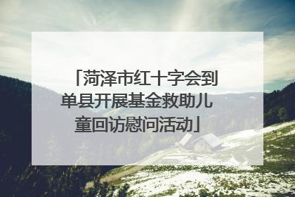 菏泽市红十字会到单县开展基金救助儿童回访慰问活动