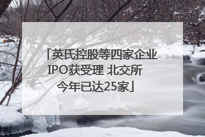 英氏控股等四家企业IPO获受理 北交所今年已达25家