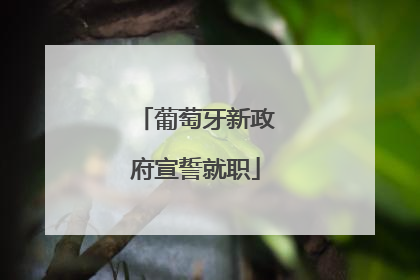 葡萄牙新政府宣誓就职