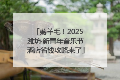 薅羊毛！2025潍坊·新青年音乐节酒店省钱攻略来了
