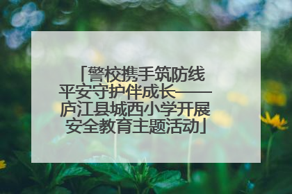 警校携手筑防线 平安守护伴成长——庐江县城西小学开展安全教育主题活动