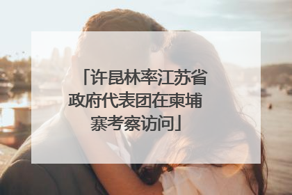 许昆林率江苏省政府代表团在柬埔寨考察访问