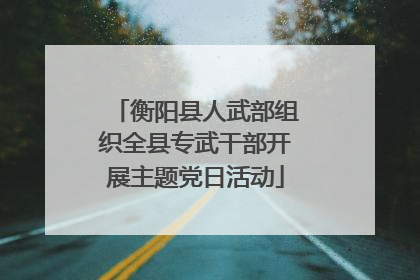 衡阳县人武部组织全县专武干部开展主题党日活动