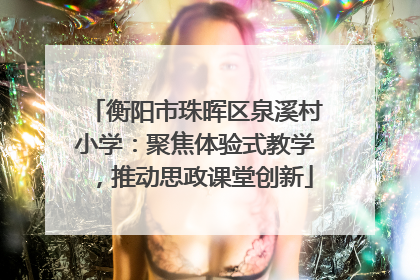 衡阳市珠晖区泉溪村小学：聚焦体验式教学，推动思政课堂创新