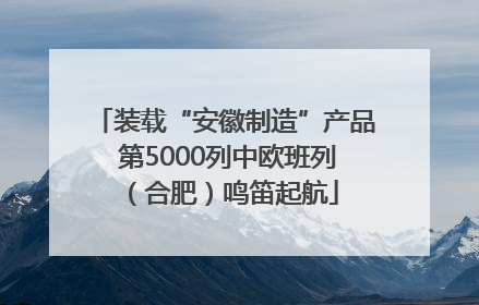 装载“安徽制造”产品 第5000列中欧班列（合肥）鸣笛起航