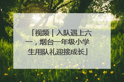 视频｜入队遇上六一，烟台一年级小学生用队礼迎接成长