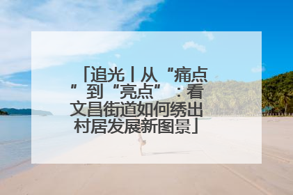 追光丨从“痛点”到“亮点”：看文昌街道如何绣出村居发展新图景