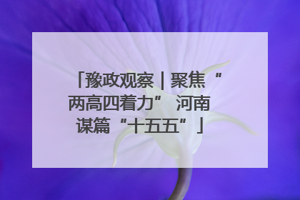 豫政观察｜聚焦“两高四着力” 河南谋篇“十五五”