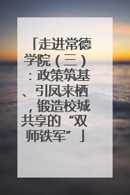 走进常德学院（三）：政策筑基、引凤来栖，锻造校城共享的“双师铁军”