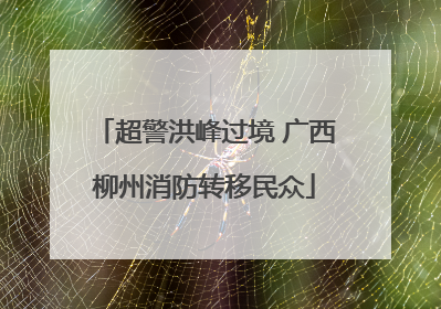 超警洪峰过境 广西柳州消防转移民众