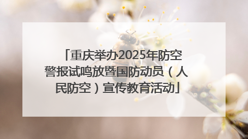 重庆举办2025年防空警报试鸣放暨国防动员（人民防空）宣传教育活动