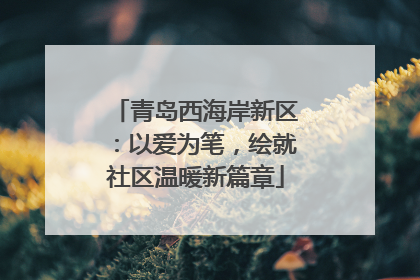 青岛西海岸新区：以爱为笔，绘就社区温暖新篇章