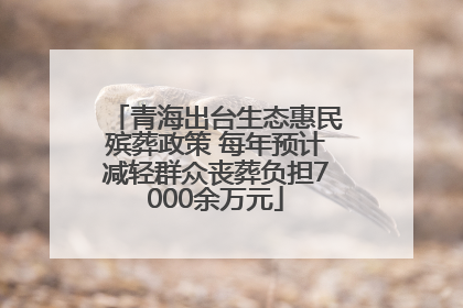 青海出台生态惠民殡葬政策 每年预计减轻群众丧葬负担7000余万元