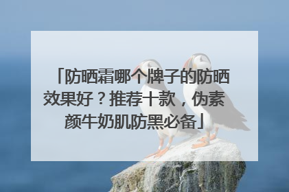 防晒霜哪个牌子的防晒效果好？推荐十款，伪素颜牛奶肌防黑必备