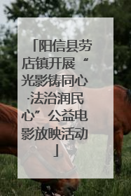 阳信县劳店镇开展“光影铸同心·法治润民心”公益电影放映活动