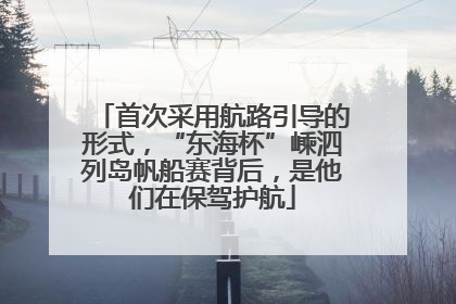 首次采用航路引导的形式，“东海杯”嵊泗列岛帆船赛背后，是他们在保驾护航