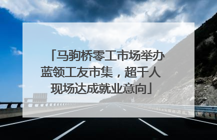 马驹桥零工市场举办蓝领工友市集，超千人现场达成就业意向