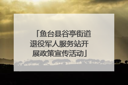 鱼台县谷亭街道退役军人服务站开展政策宣传活动