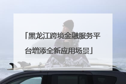 黑龙江跨境金融服务平台增添全新应用场景