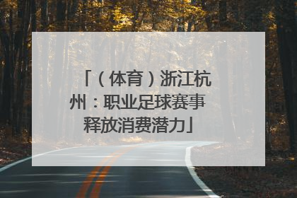 （体育）浙江杭州：职业足球赛事释放消费潜力