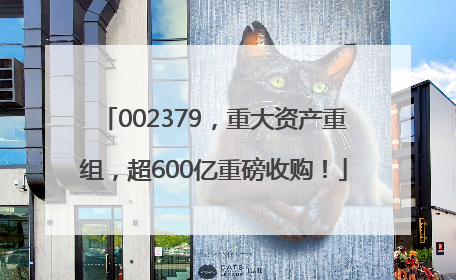 002379，重大资产重组，超600亿重磅收购！