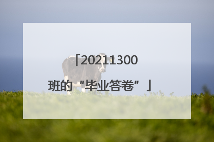 20211300班的“毕业答卷”