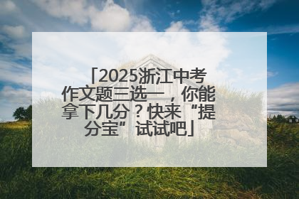 2025浙江中考作文题三选一，你能拿下几分？快来“提分宝”试试吧
