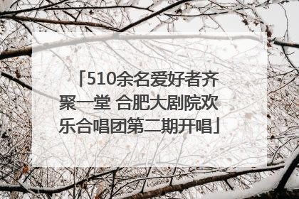 510余名爱好者齐聚一堂 合肥大剧院欢乐合唱团第二期开唱